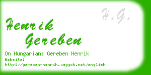 henrik gereben business card